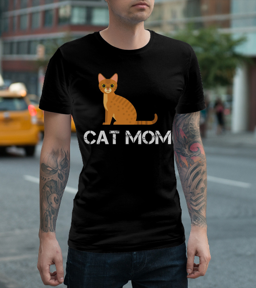 Cat Mom Cat Owner Cartoon Cat T-Shirt
