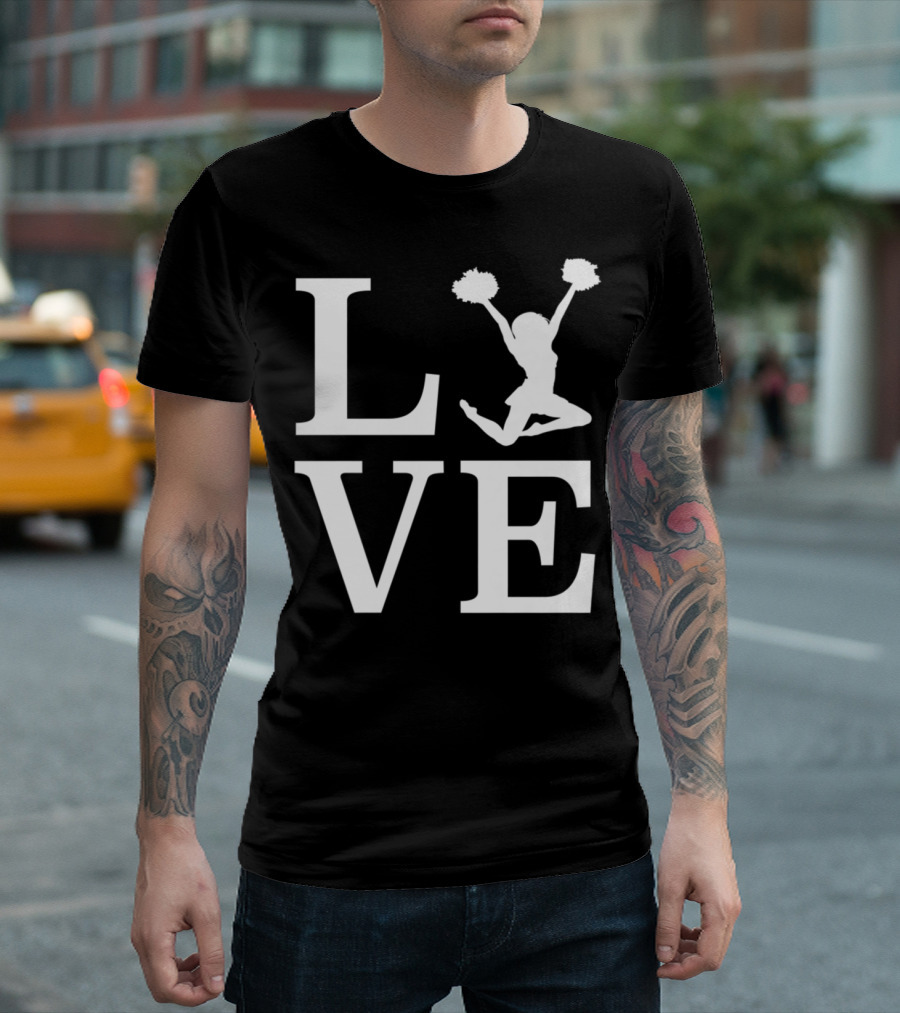 Cheerleading Love Cheer Mom Coach Cheerleader Enthusiast T-Shirt