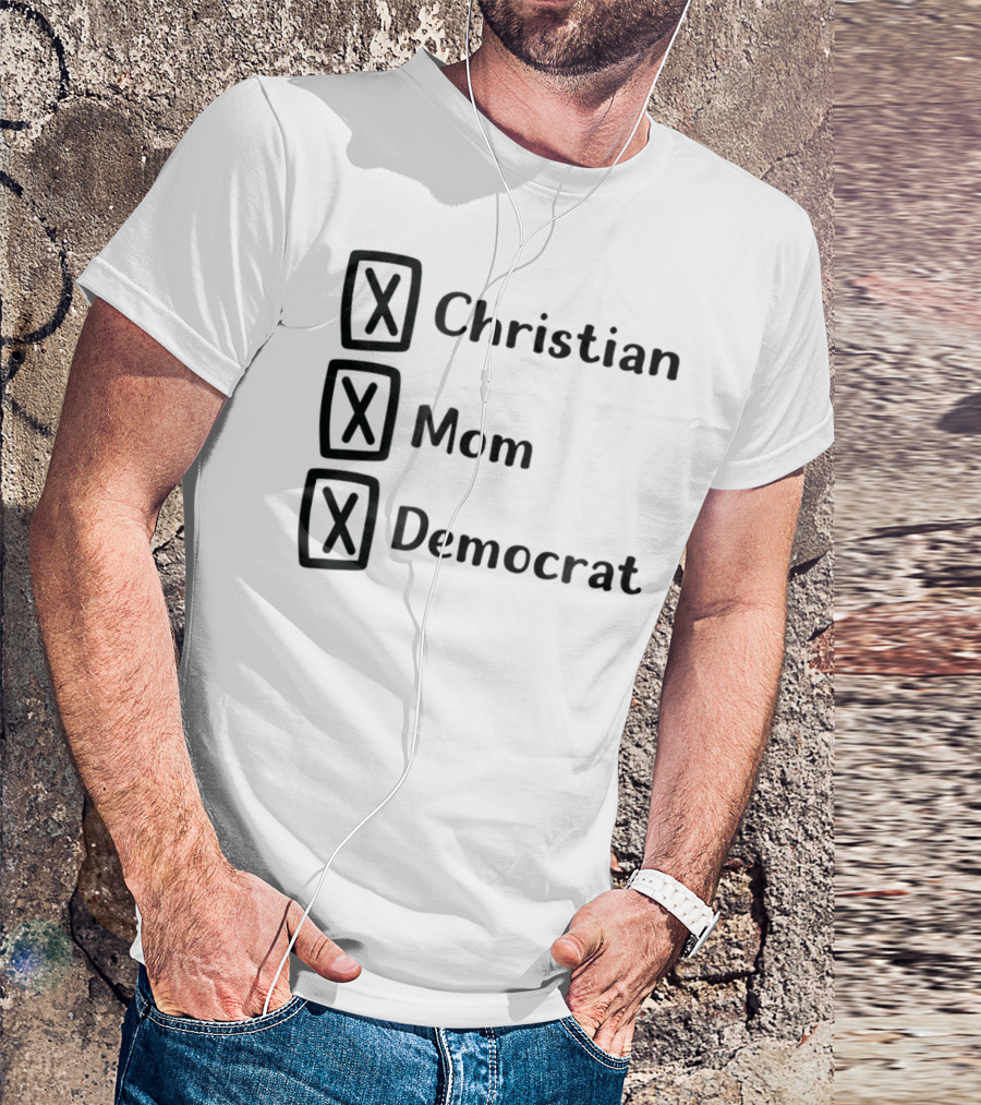 Christian Mom Democrat Fun Checkboxes T-Shirt