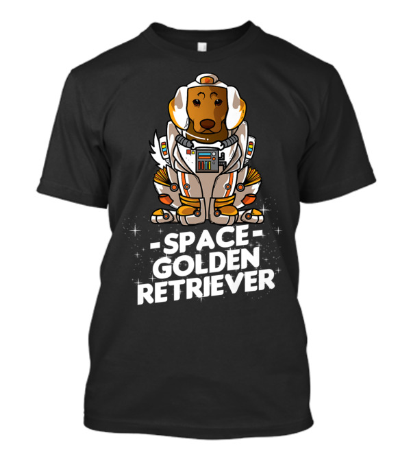 Space Golden Retriever Dog In Space Suit T-Shirt