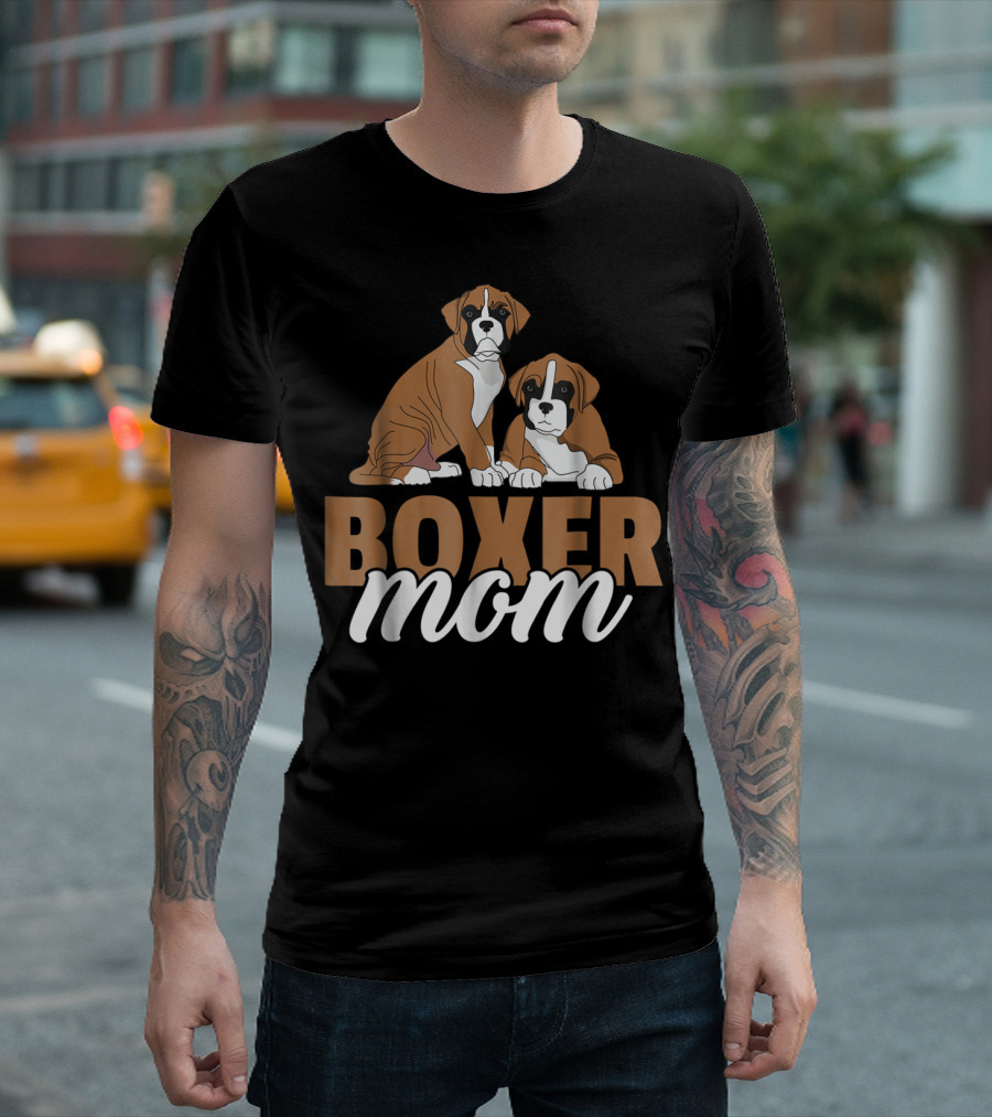 Boxer Dog Lovers Cute Boxer Mom T-Shirt