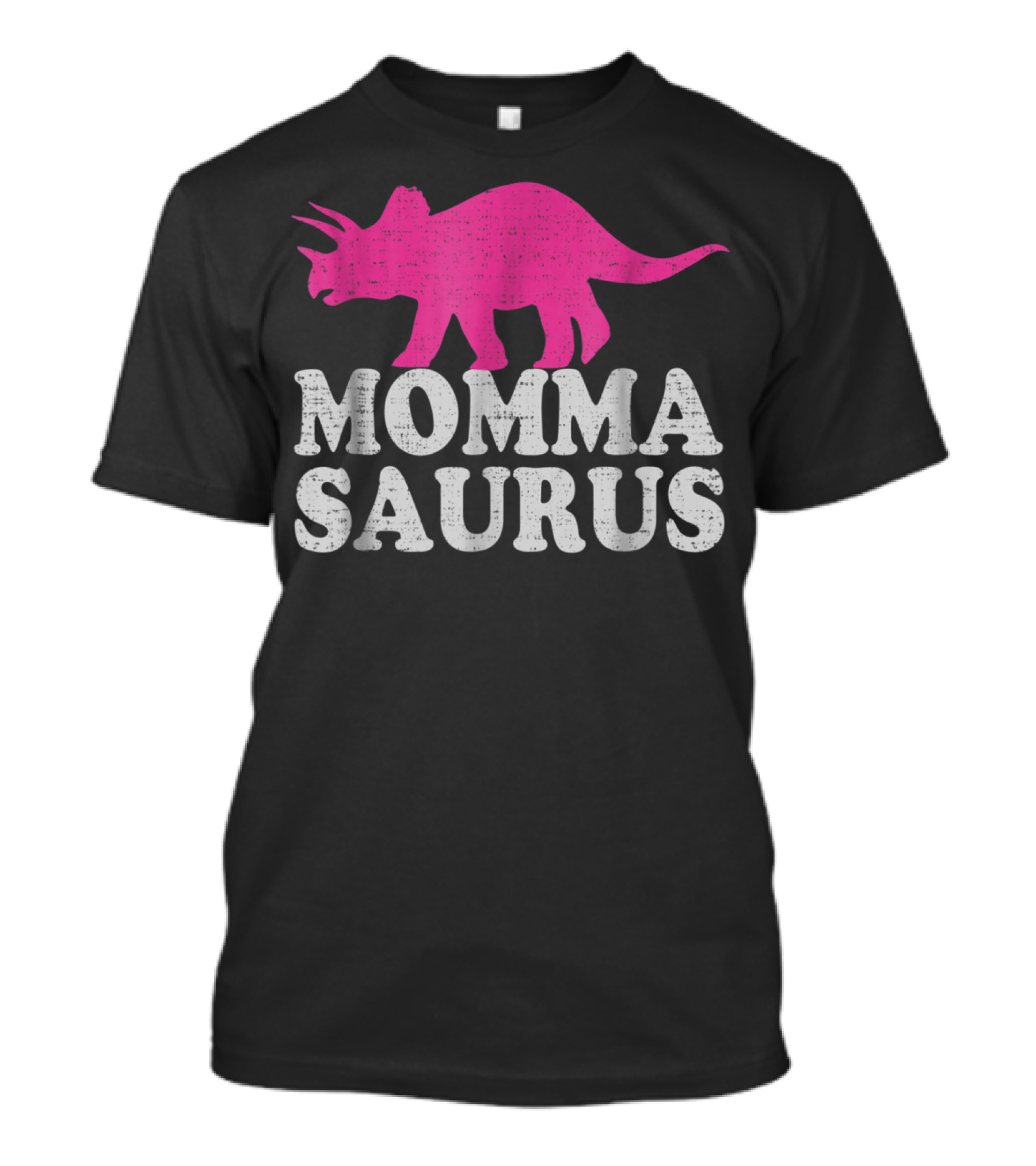MOMMASAURUS Pink Triceratops Dinosaur T-Shirt