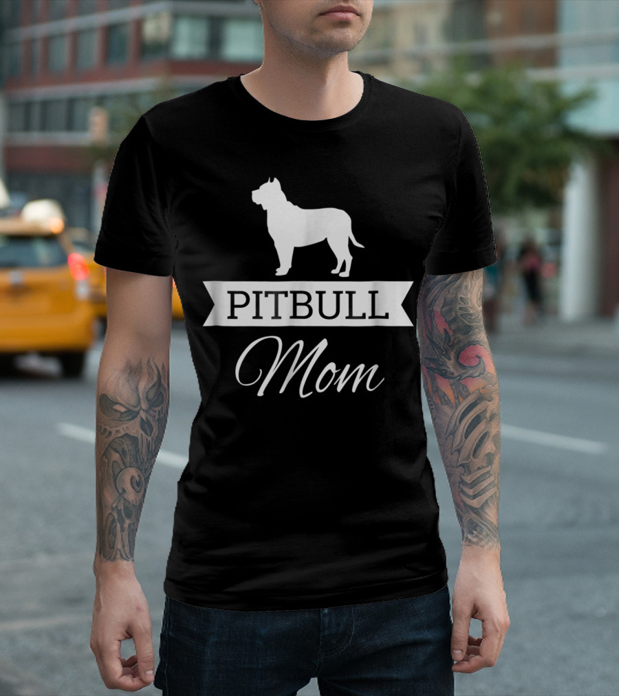 Pitbull Mom Dog T-Shirt