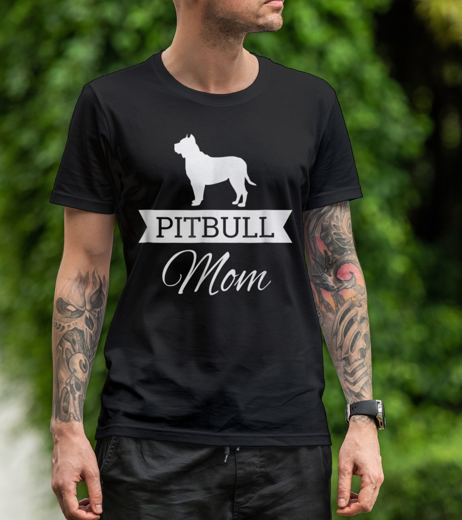 Pitbull Mom Dog T-Shirt