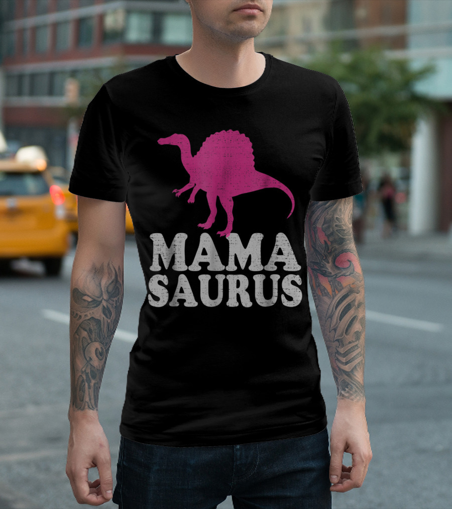MAMASAURUS Cute Spinosaurus Dinosaur T-Shirt