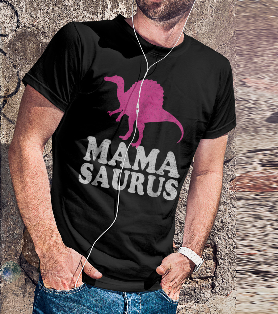 MAMASAURUS Cute Spinosaurus Dinosaur T-Shirt