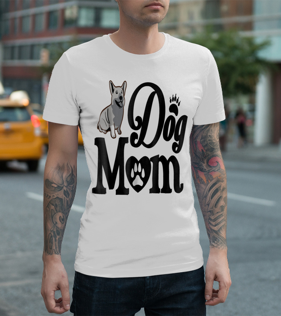 Dog Mom Paw Print German Shepherd T-Shirt