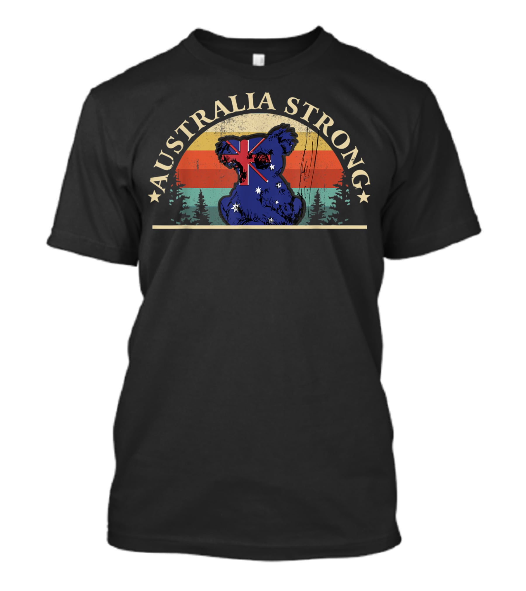 Australia Strong Koala Retro Support T-Shirt