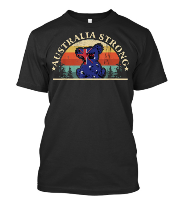 Australia Strong Koala Retro Support T-Shirt