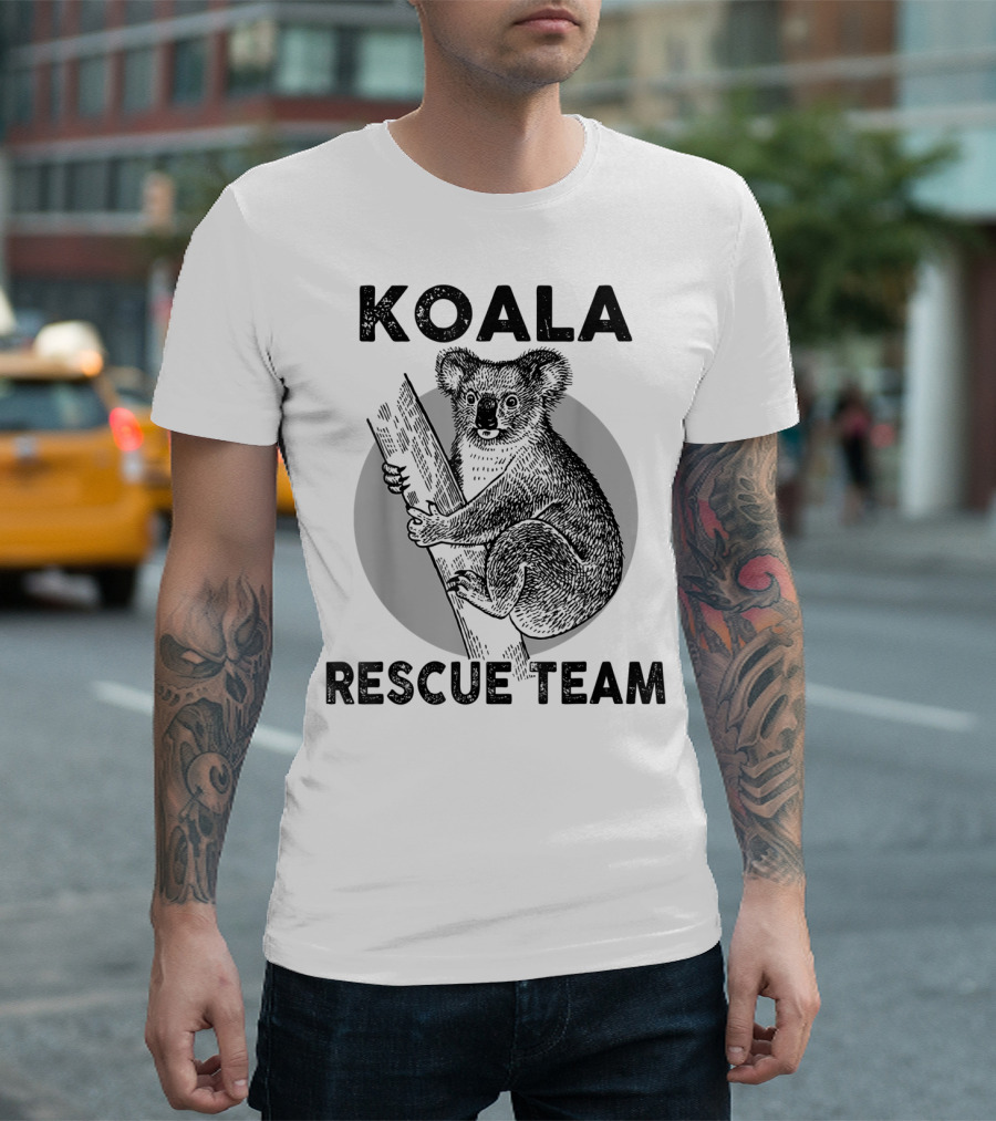 Koala Rescue Team Vintage Animals Outfits Save The Koala Bear T-Shirt