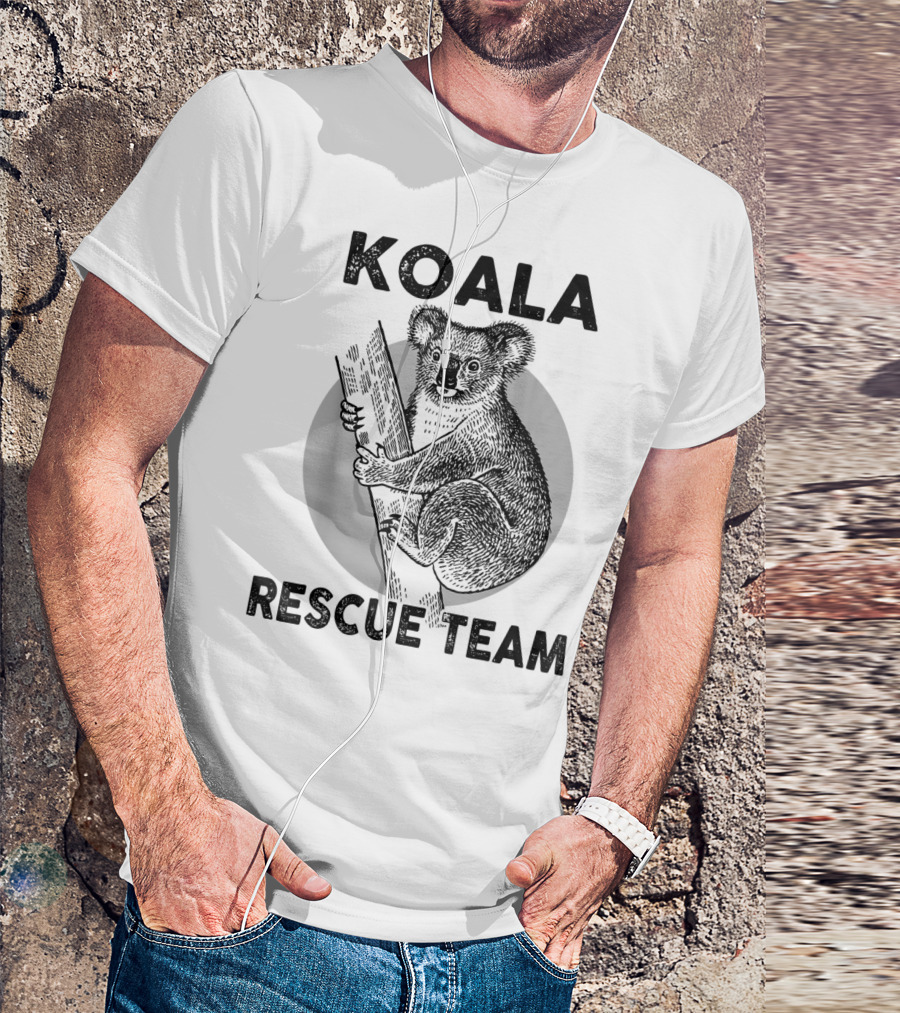Koala Rescue Team Vintage Animals Outfits Save The Koala Bear T-Shirt