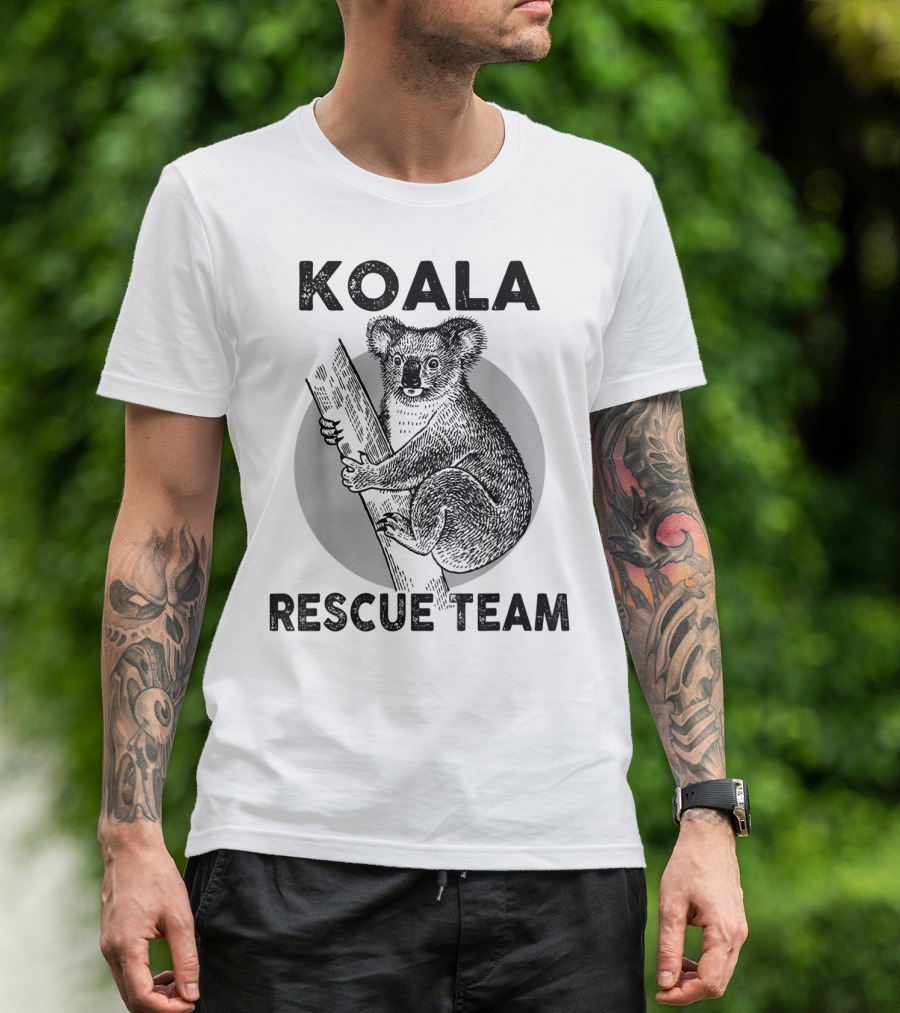 Koala Rescue Team Vintage Animals Outfits Save The Koala Bear T-Shirt