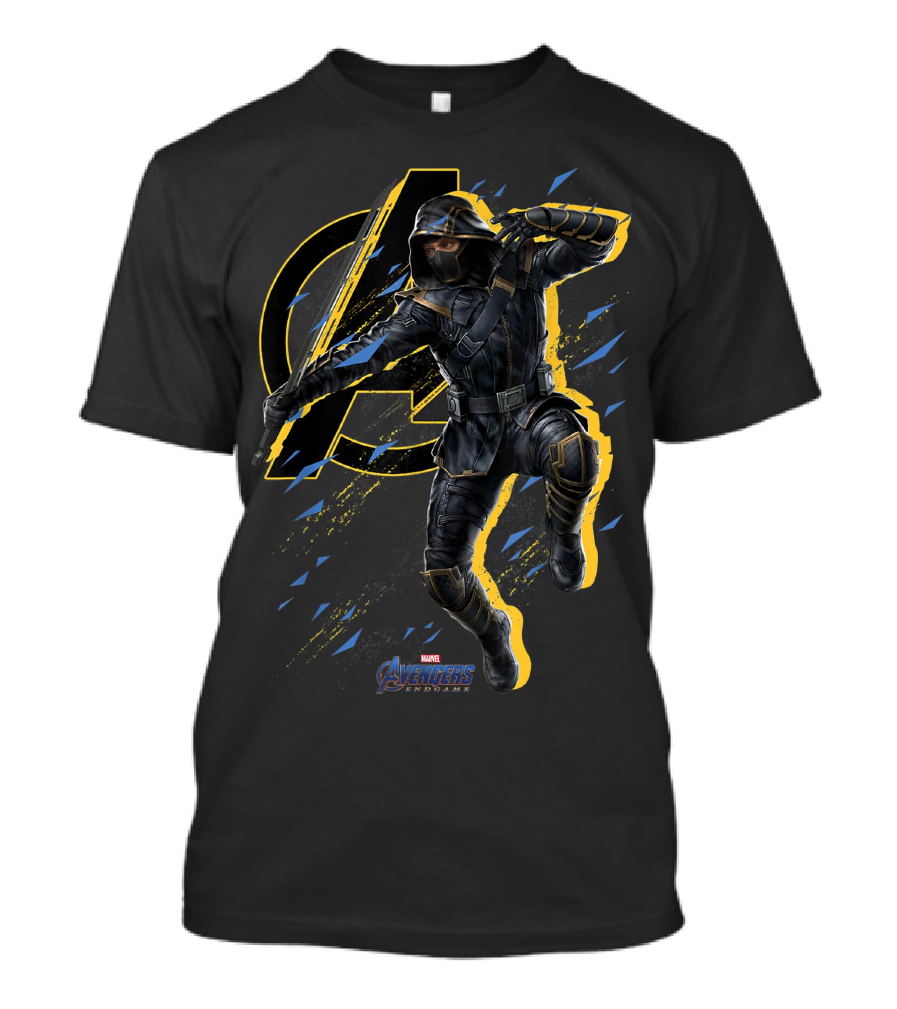 Avengers Endgame Ronin Action Pose With Iconic Avengers T-Shirt