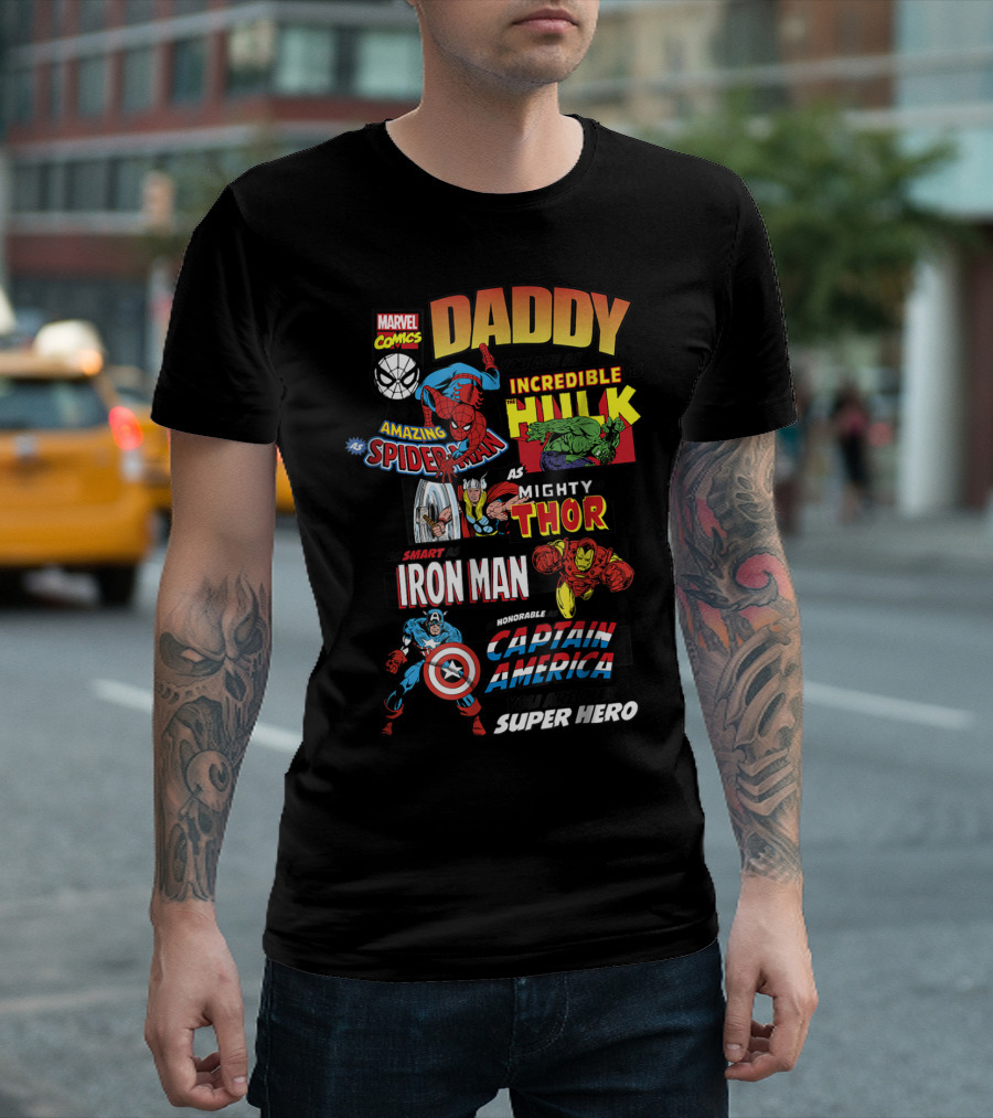 Marvel Comics Daddy You Are Our Super Hero Father's Day Avengers T-Shirt