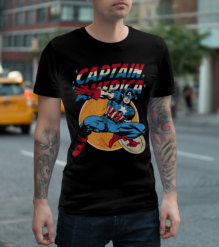 Captain America Marvel Avengers Shield T-Shirt
