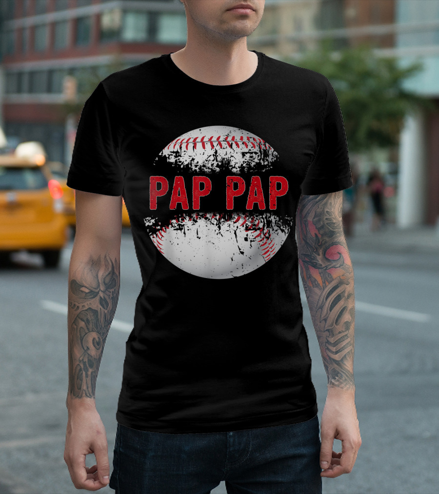 Pap Pap Baseball Softball Lover Father's Day T-Shirt