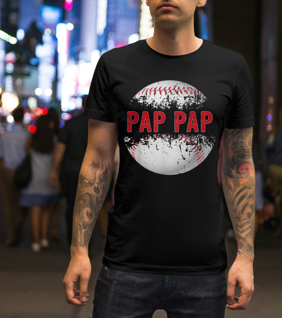 Pap Pap Baseball Softball Lover Father's Day T-Shirt