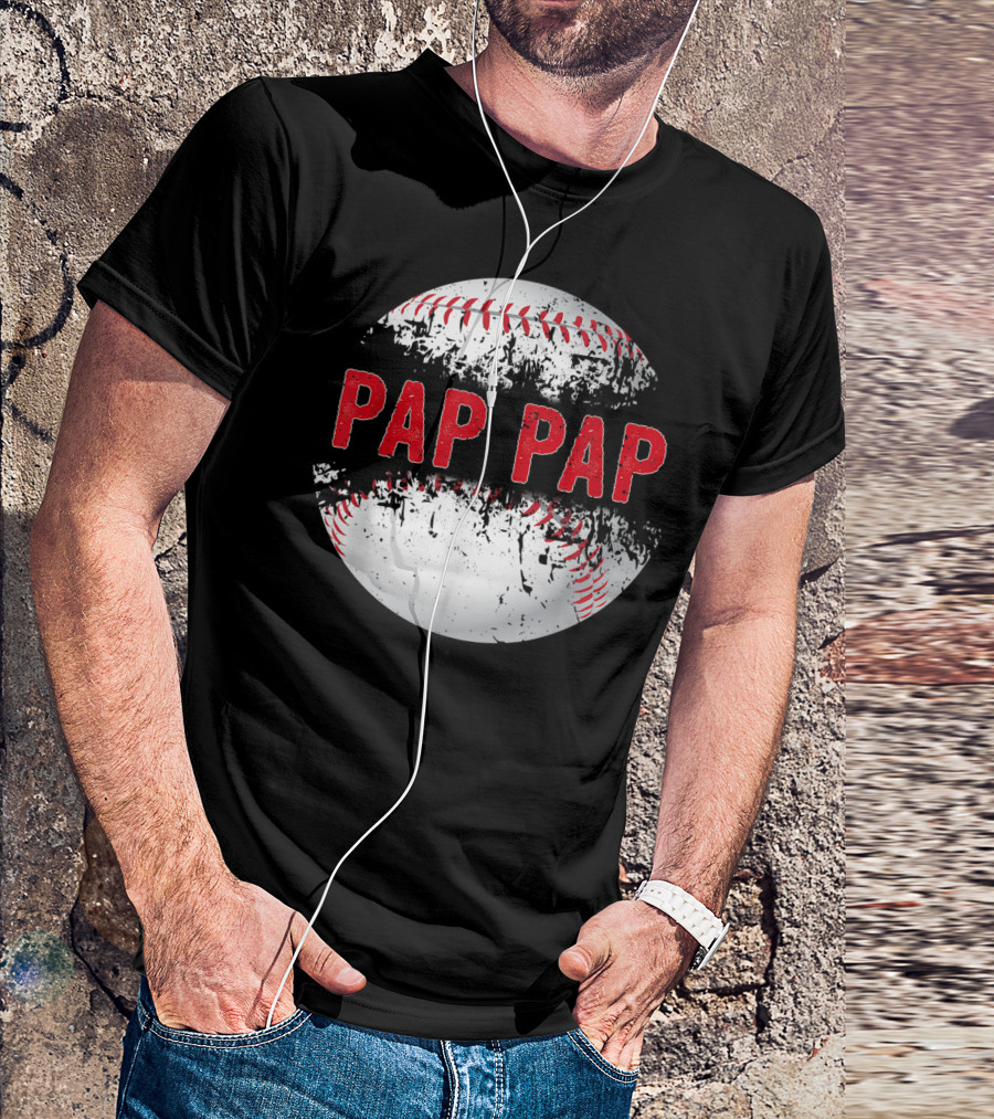 Pap Pap Baseball Softball Lover Father's Day T-Shirt