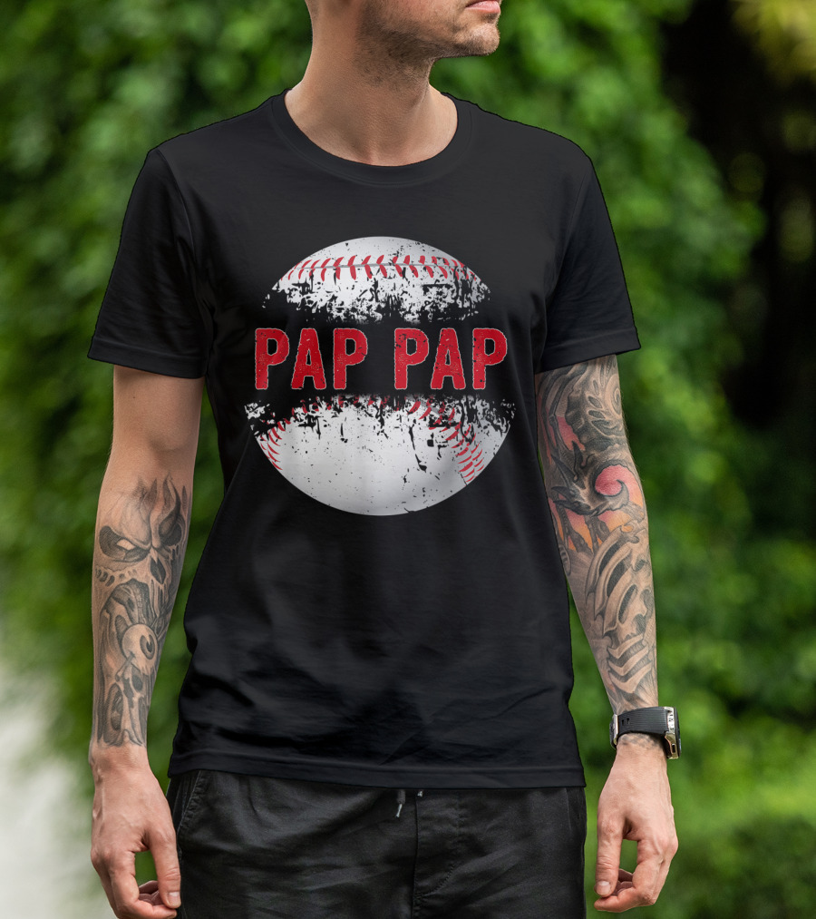 Pap Pap Baseball Softball Lover Father's Day T-Shirt