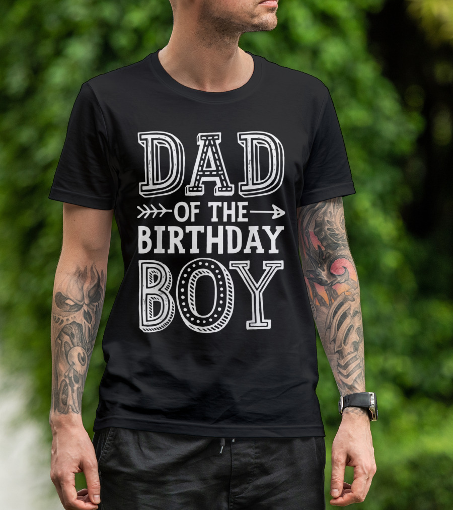 Dad Of The Birthday Boy Father Dads Daddy T-Shirt