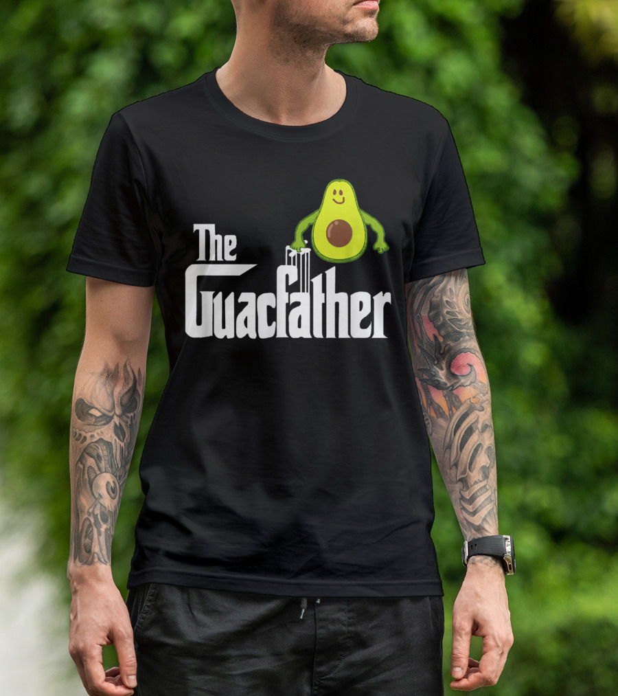 The Guacfather Funny Guacamole Avocado Mens Iconic T-Shirt