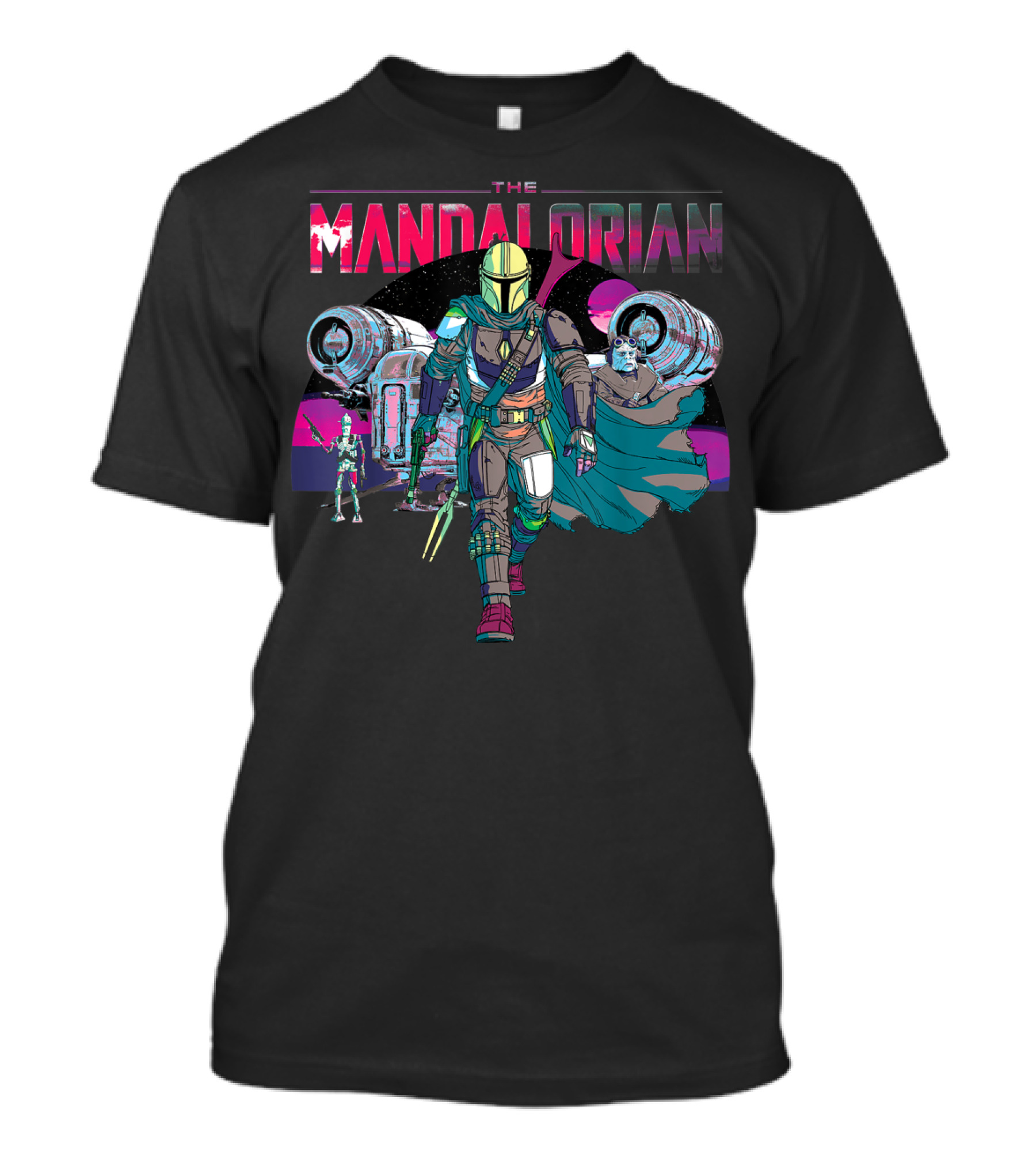 The Mandalorian IG88 Neon Star Wars Galaxy Adventure T-Shirt