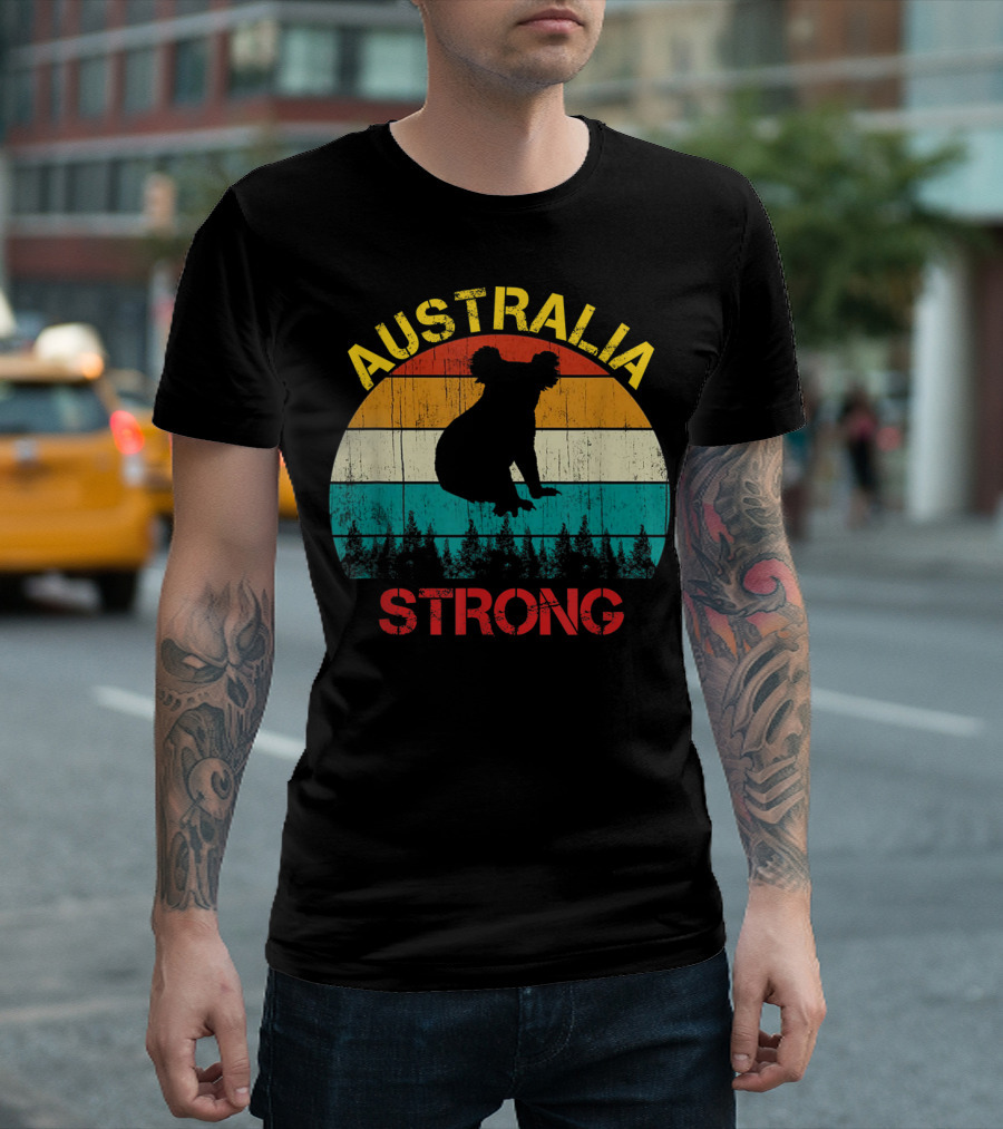 Australia Strong Koala Sunset Forest T-Shirt