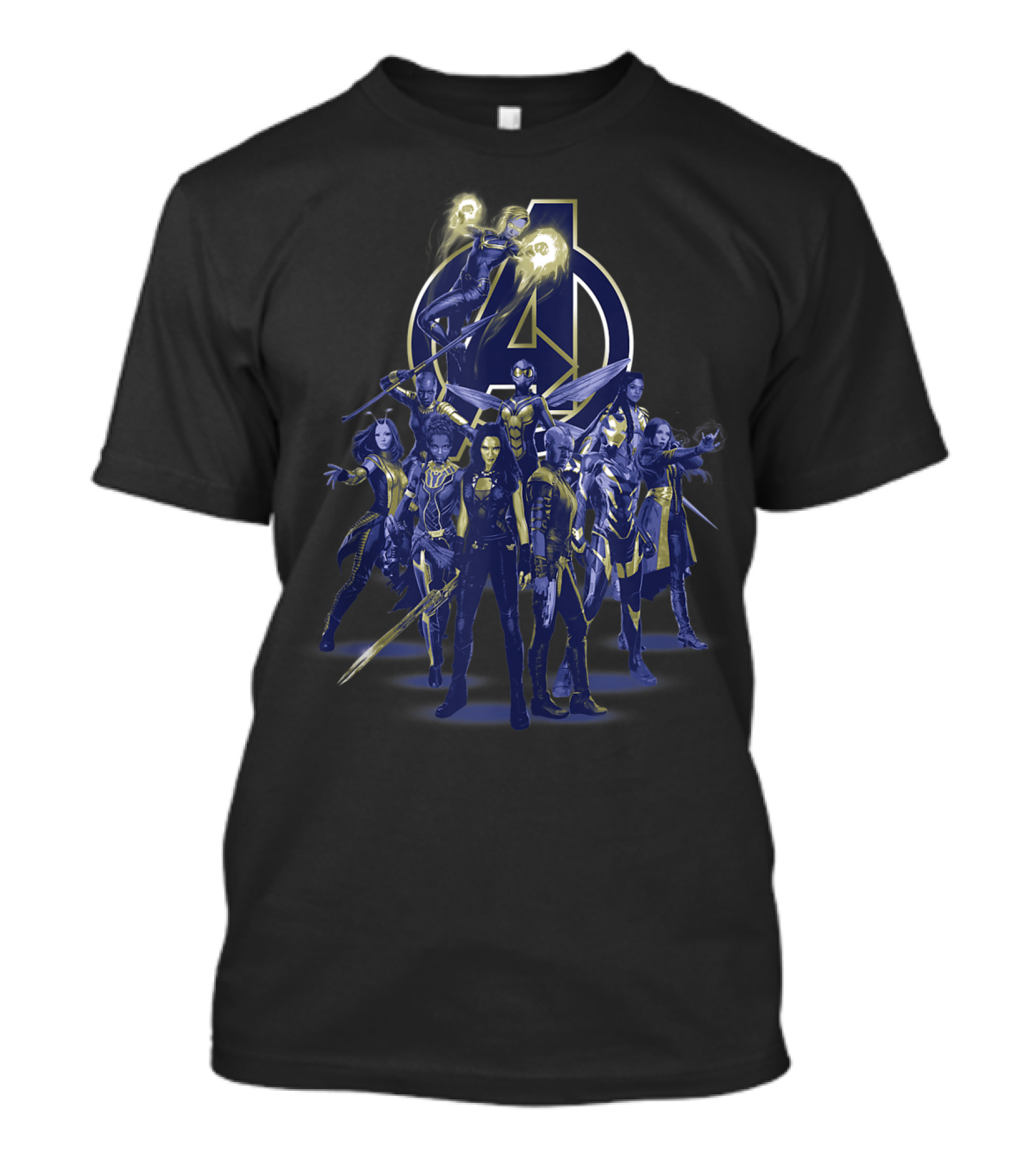 Marvel Avengers Endgame Purple Hue Women's Team Assemble T-Shirt