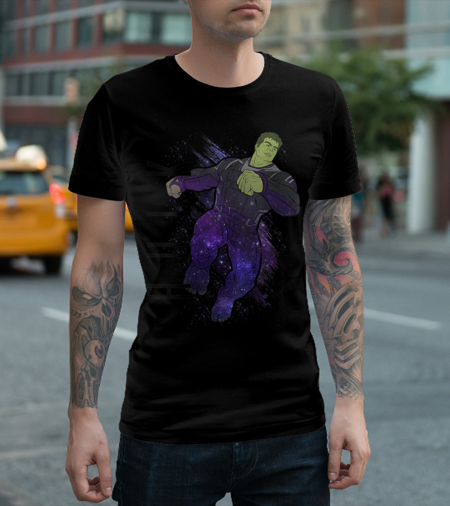 Marvel Avengers Endgame Hulk With Galaxy Suit Elements T-Shirt