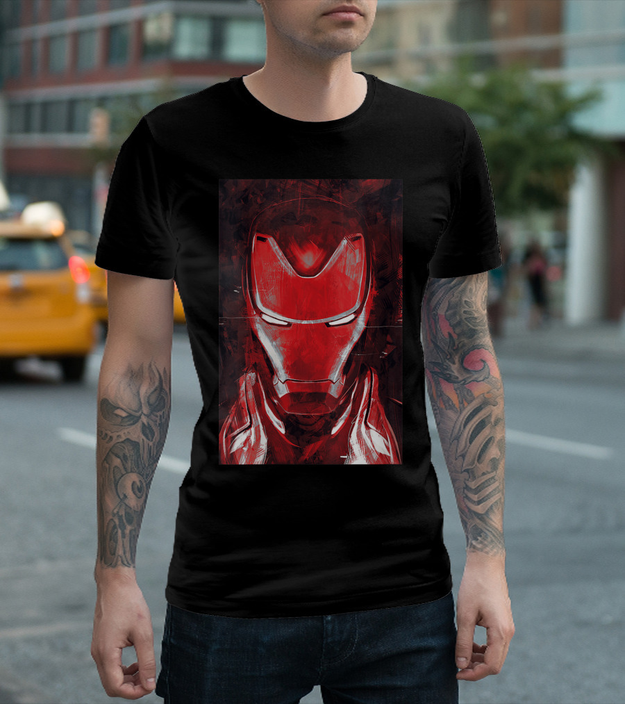Marvel Avengers Endgame Iron Man Red Mask T-Shirt