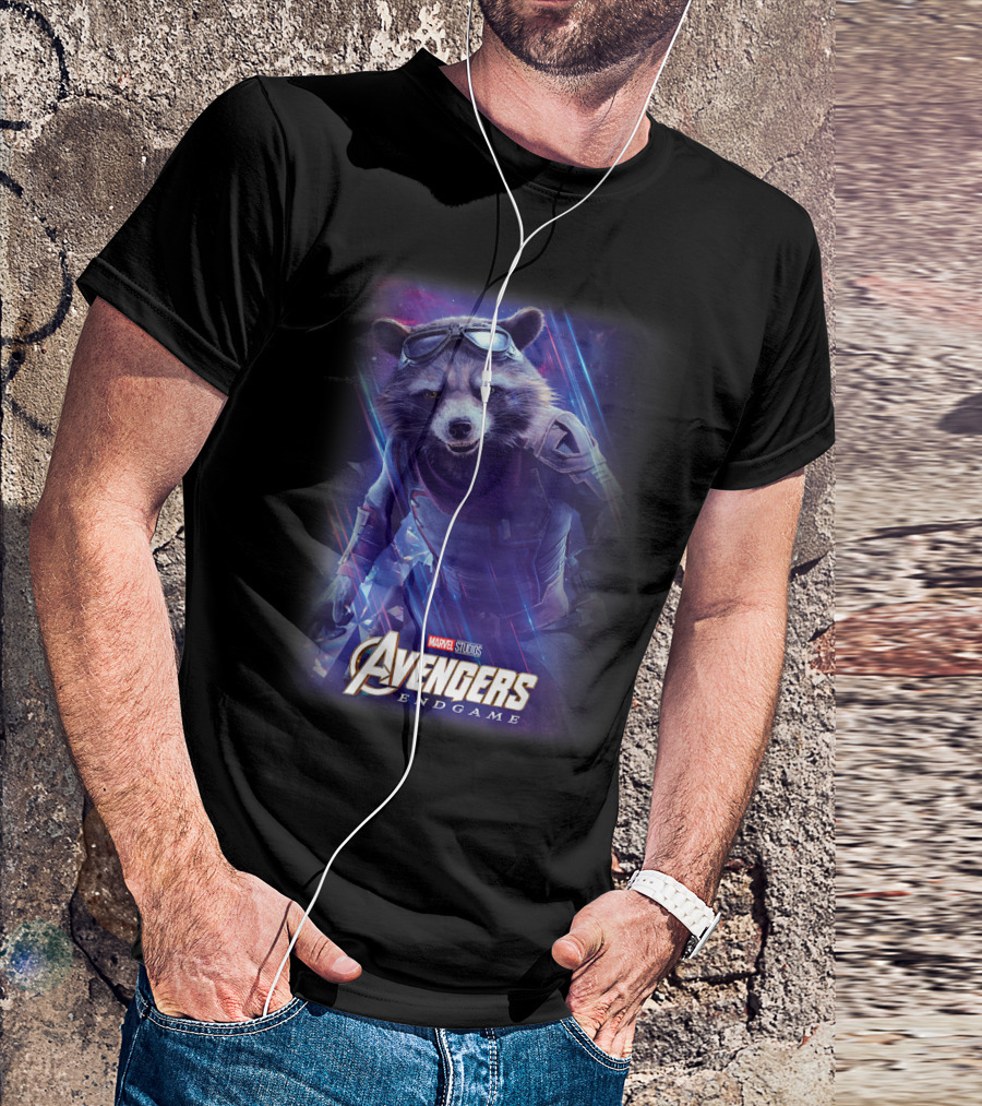 Marvel Studios Avengers Endgame Rocket Raccoon Character T-Shirt