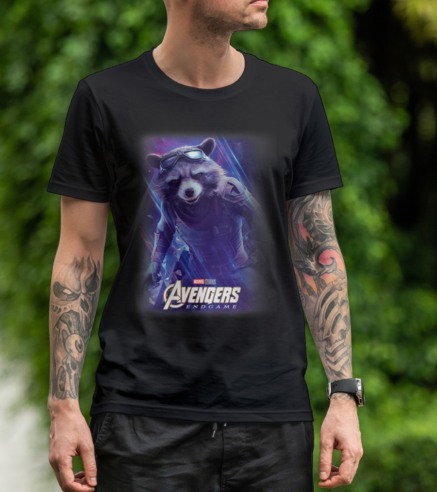 Marvel Studios Avengers Endgame Rocket Raccoon Character T-Shirt