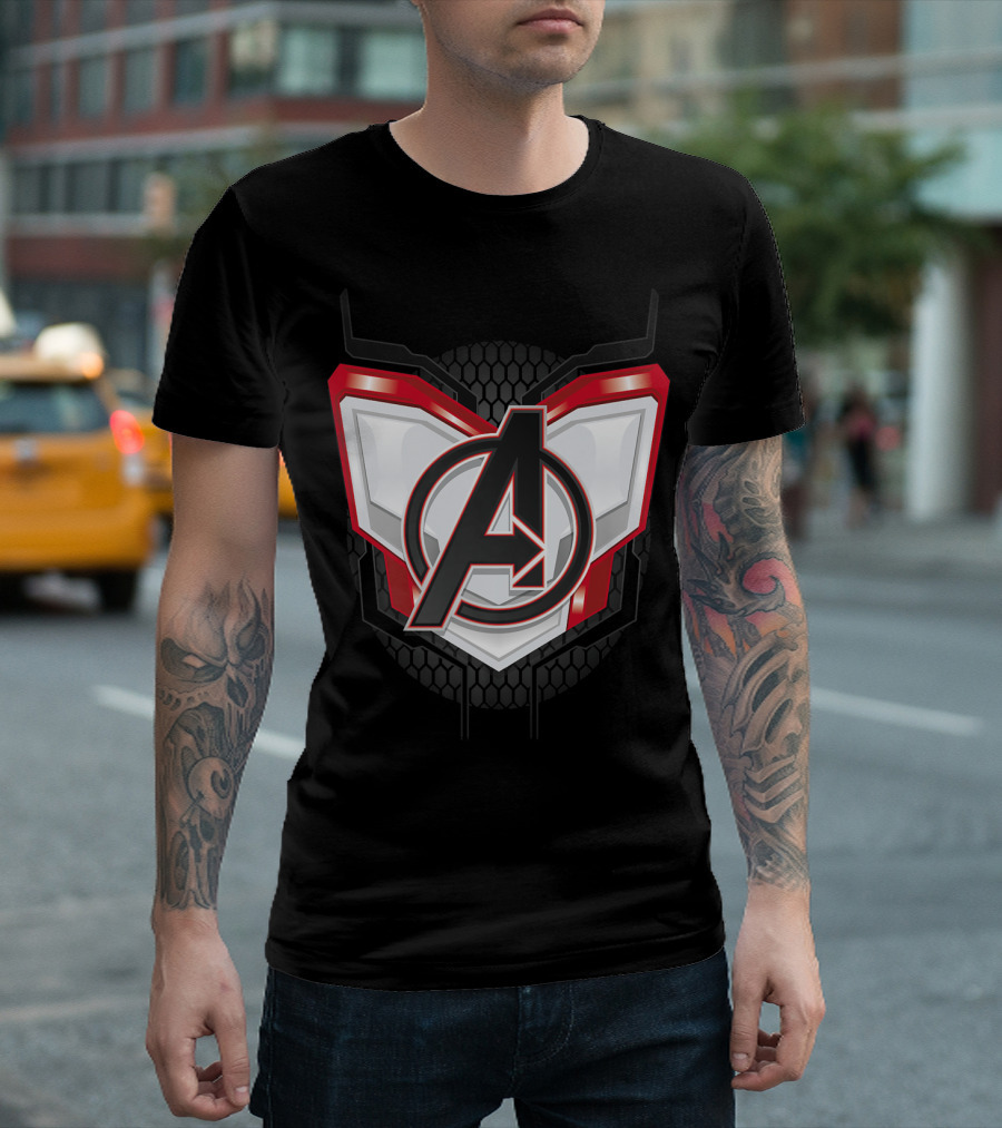 Avengers Endgame A Logo Quantum Suit Armor T-Shirt