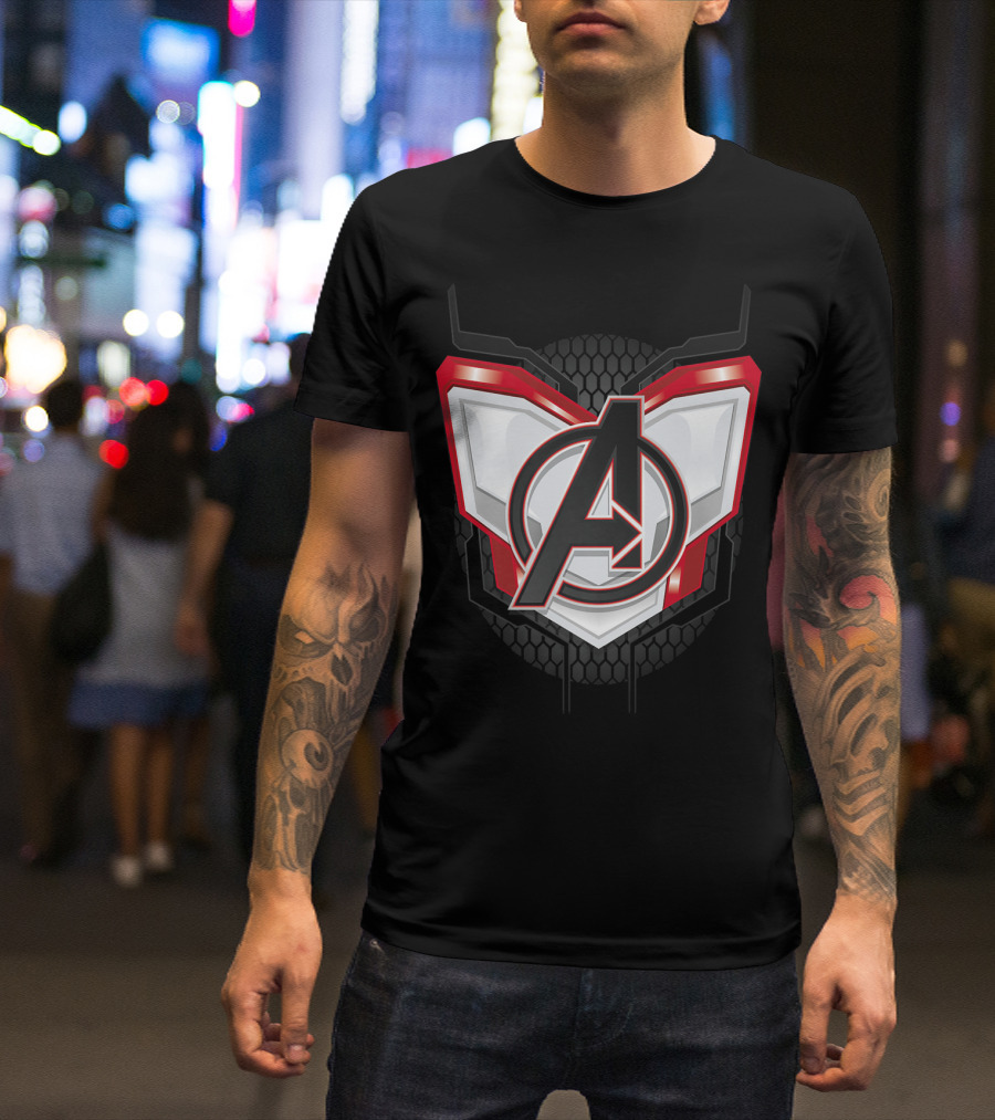 Avengers Endgame A Logo Quantum Suit Armor T-Shirt