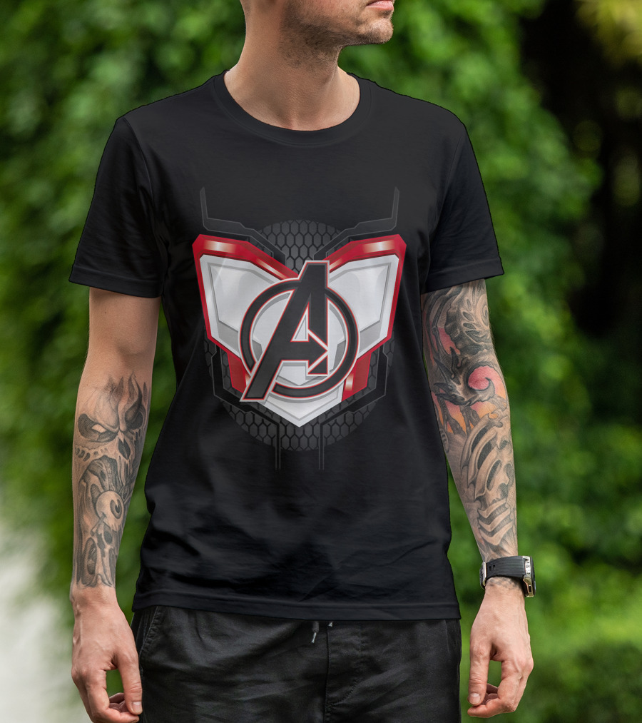 Avengers Endgame A Logo Quantum Suit Armor T-Shirt