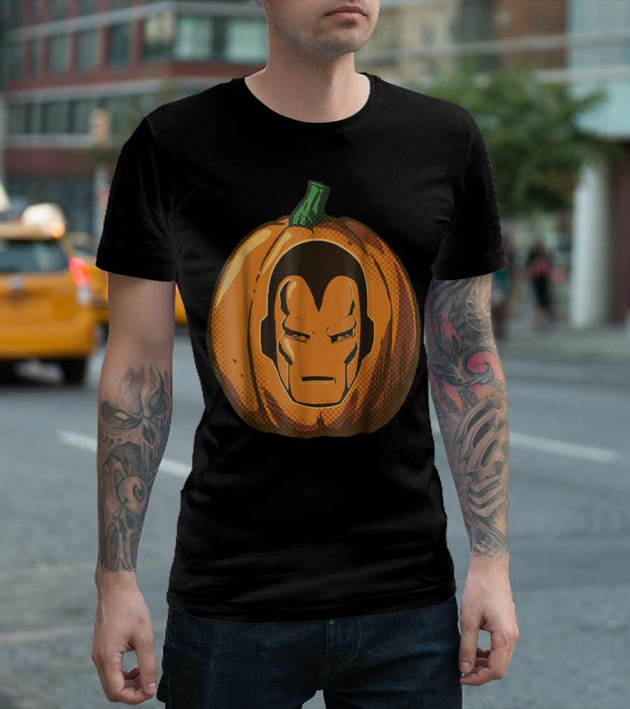 Marvel Avengers Iron Man Pumpkin Halloween T-Shirt