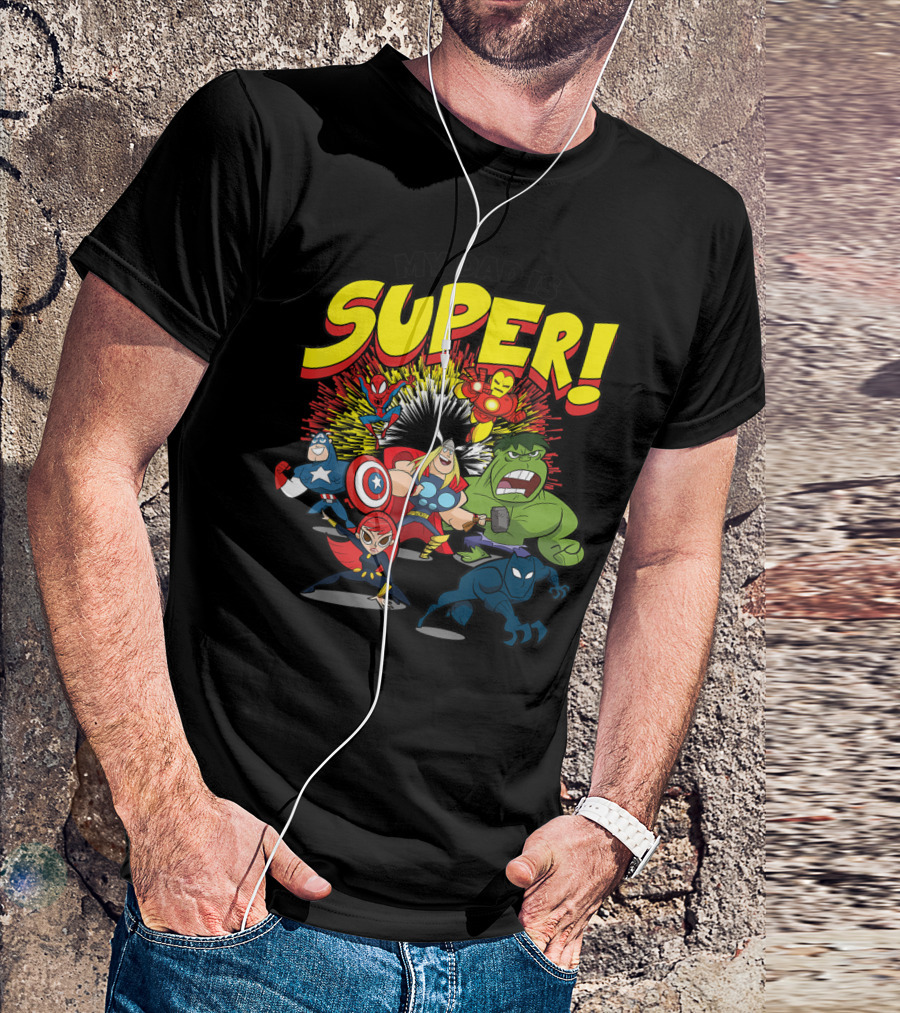 Marvel Avengers My Dad Is Super Father's Day T-Shirt