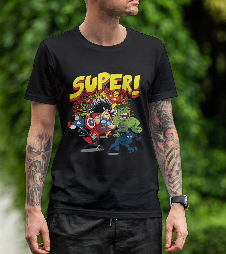 Marvel Avengers My Dad Is Super Father's Day T-Shirt