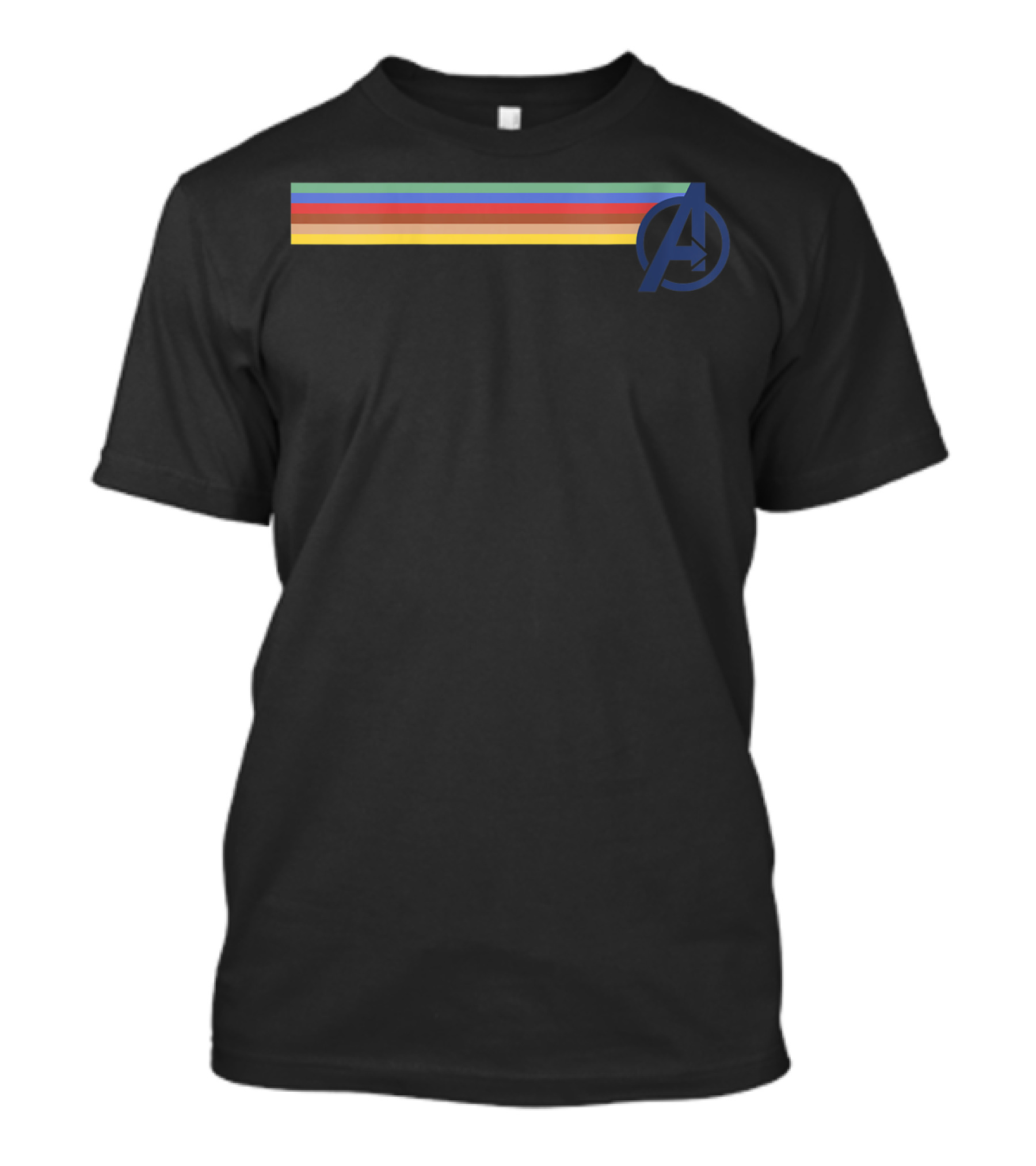 Avengers Logo With Color Stripes T-Shirt