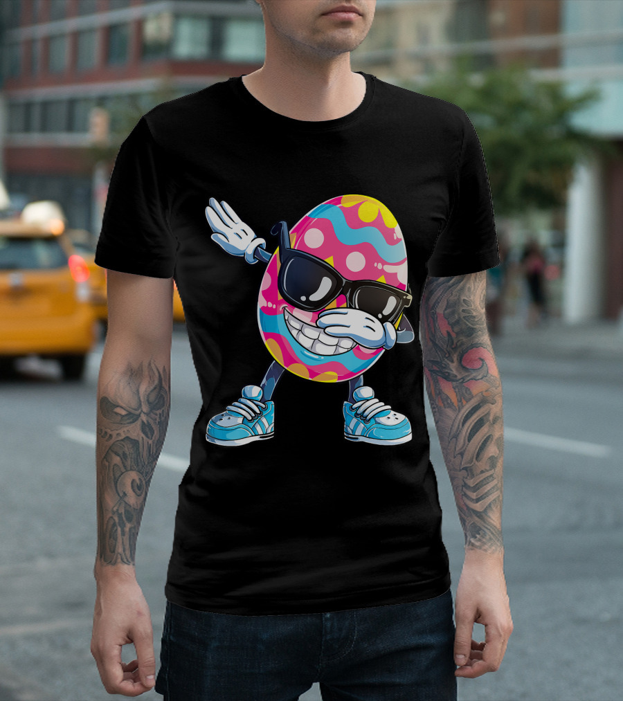 Dabbing Easter Egg with Sunglasses and Sneakers T-Shirt
