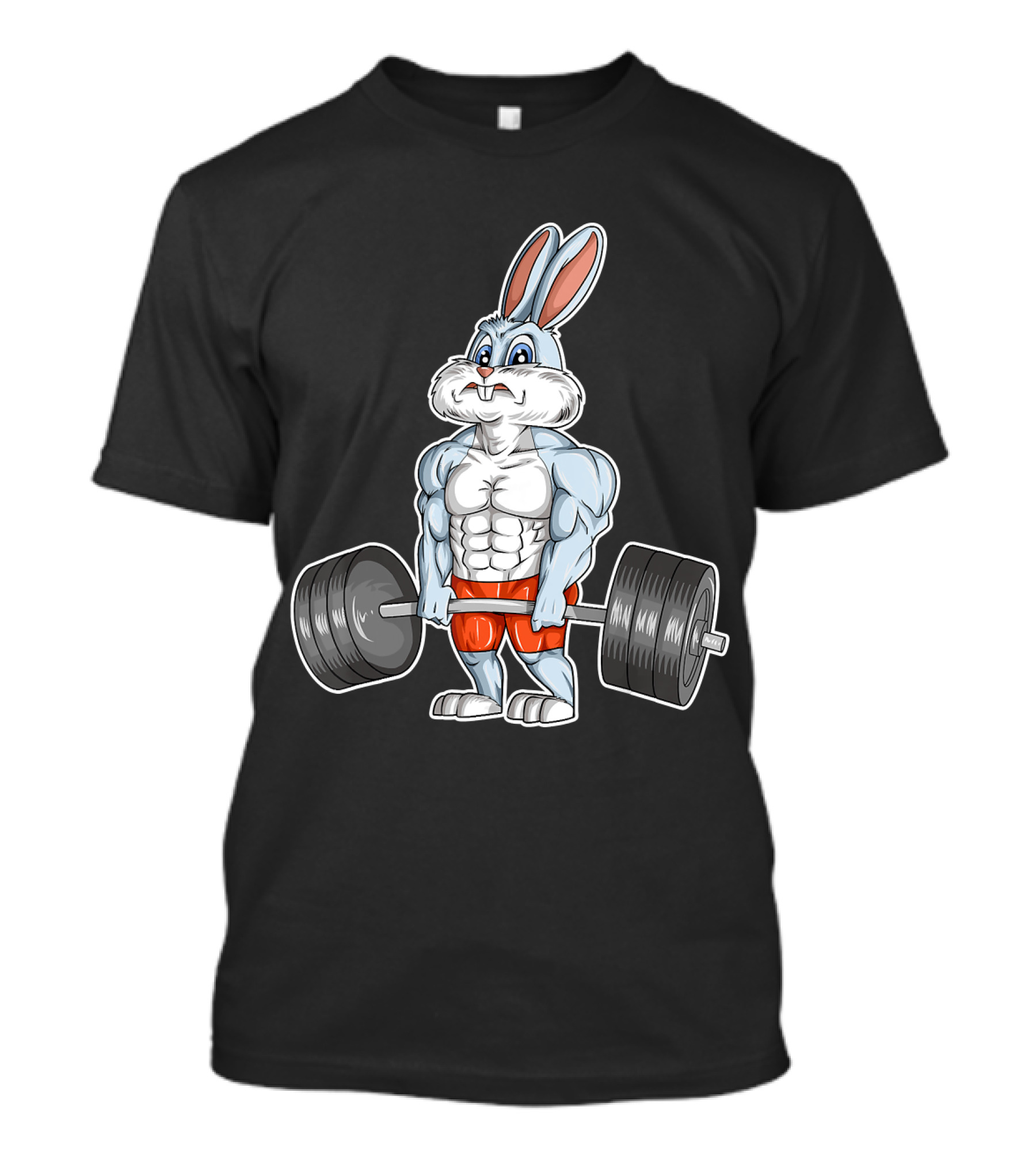 Easter Bunny Bodybuilding Weightlifting Fitness Gym Workout T-Shirt