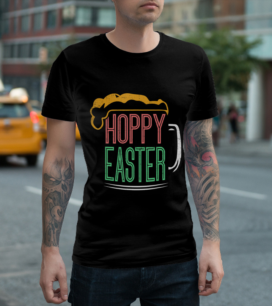 Hoppy Easter Beer Mug Festive Adult Drinks T-Shirt