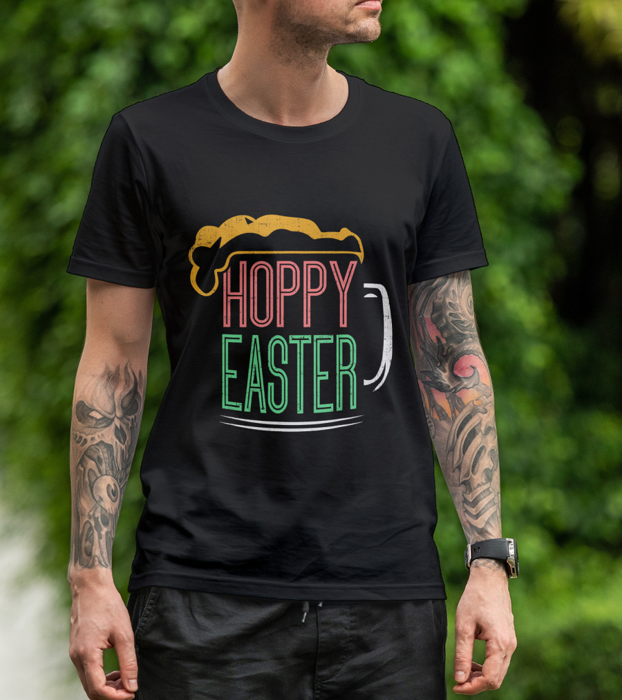 Hoppy Easter Beer Mug Festive Adult Drinks T-Shirt