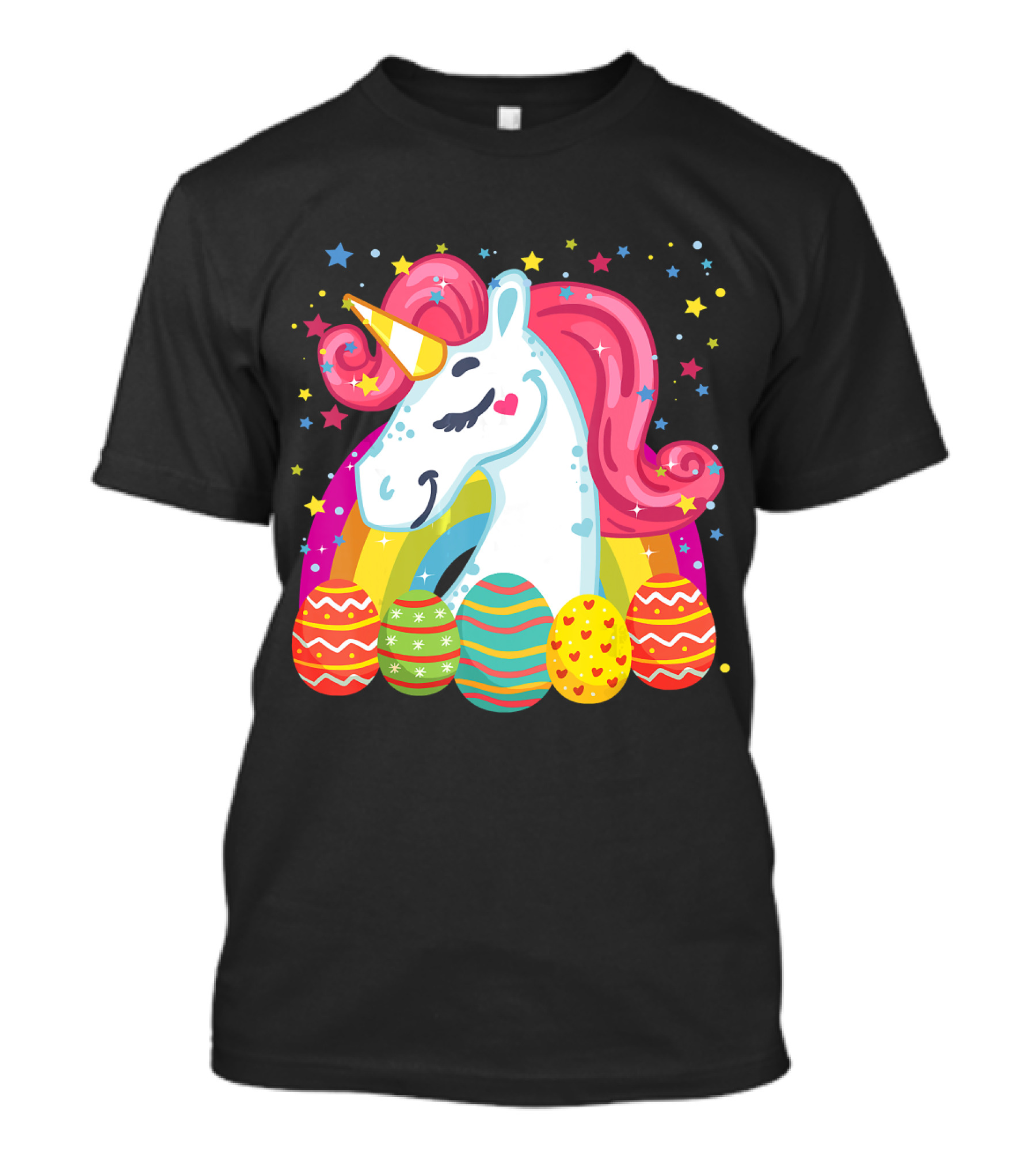 Unicorn With Easter Eggs And Rainbow Magic T-Shirt