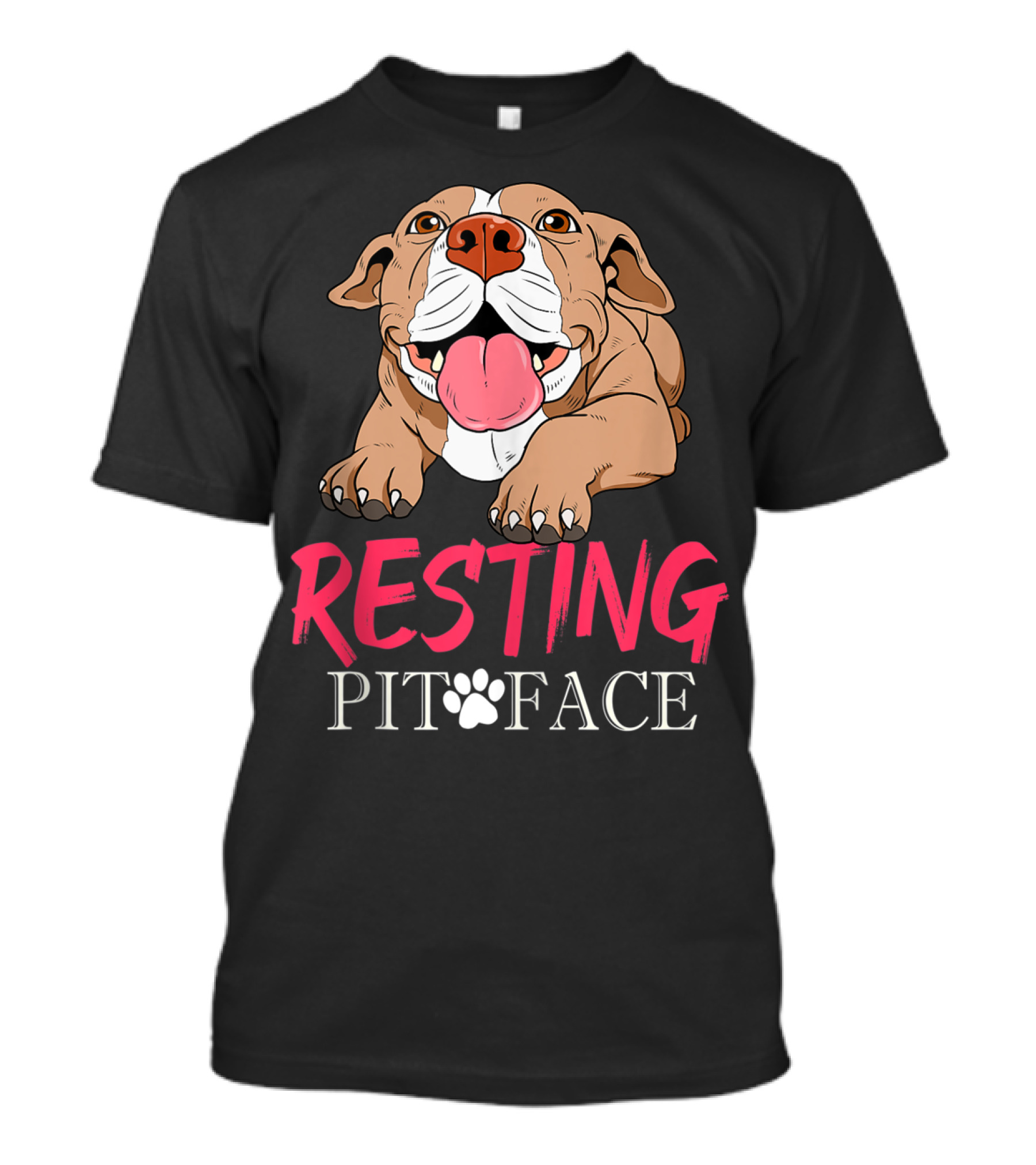 RESTING PIT FACE Pitbull Pit Bull Terrier T-Shirt