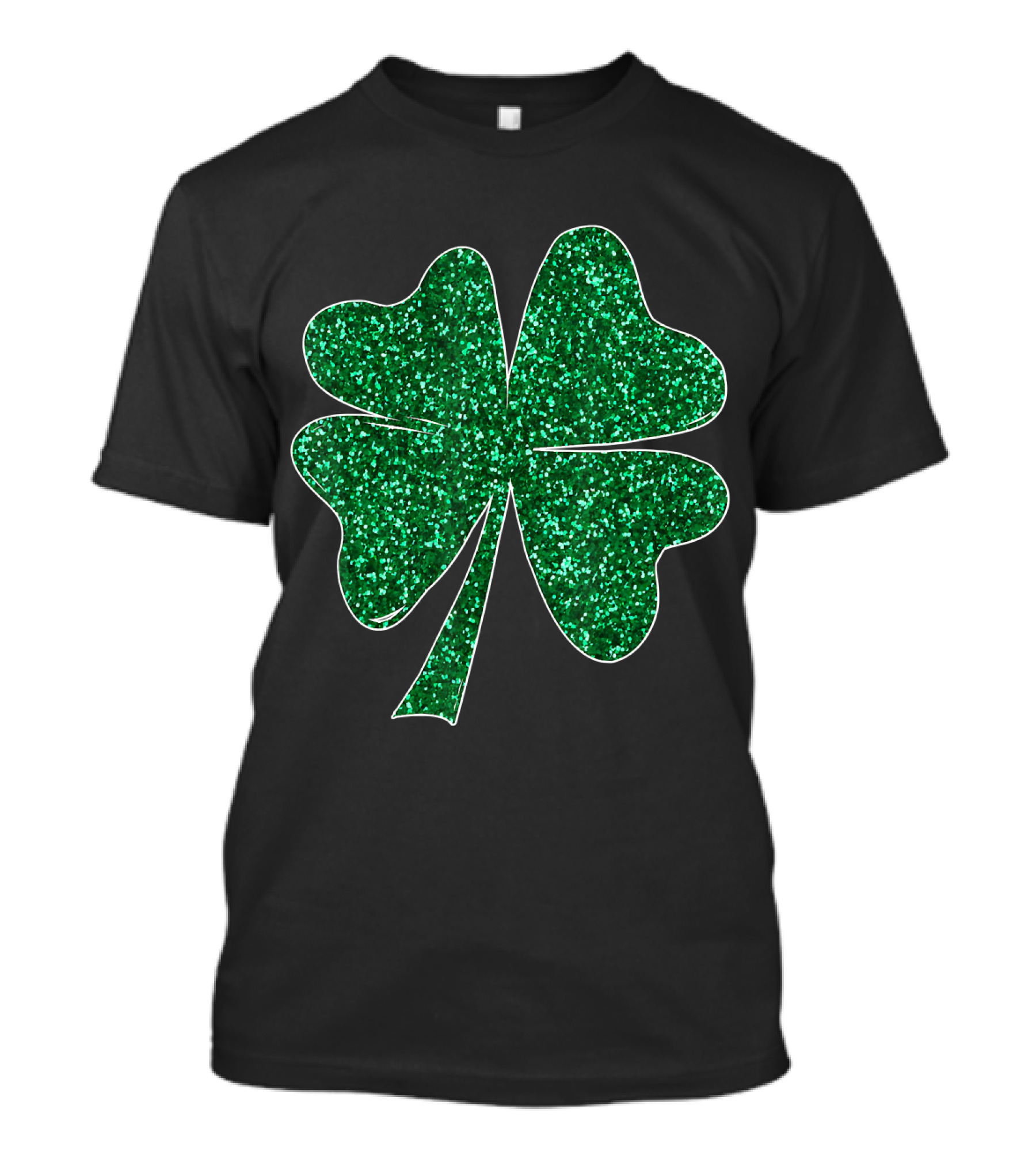 Sparkle Shamrock Glitter Clover Irish St Patrick's T-Shirt