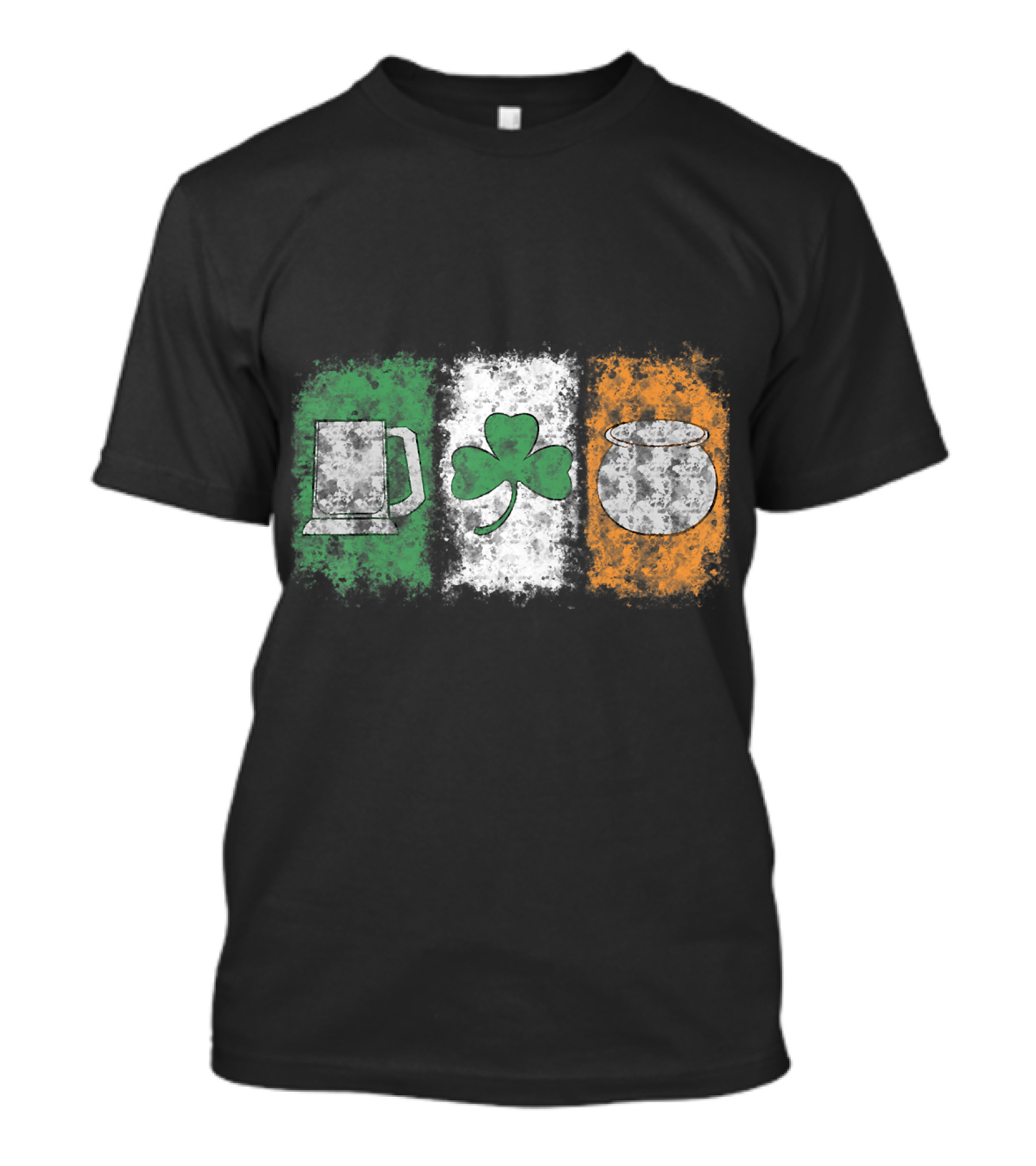 Irish Flag Colors Beer Mug Shamrock Pot St. Patrick's Day T-Shirt