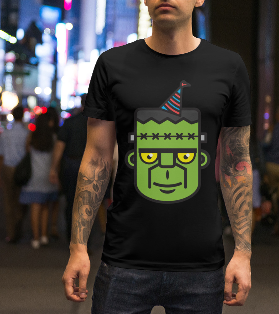Halloween Frankensteins Monster Party Hat Trick Or Treat T-Shirt