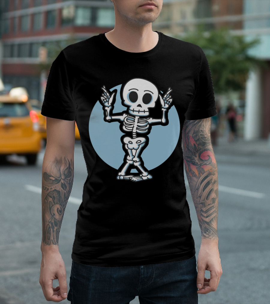 Halloween Funny Skeleton Dance Pose T-Shirt