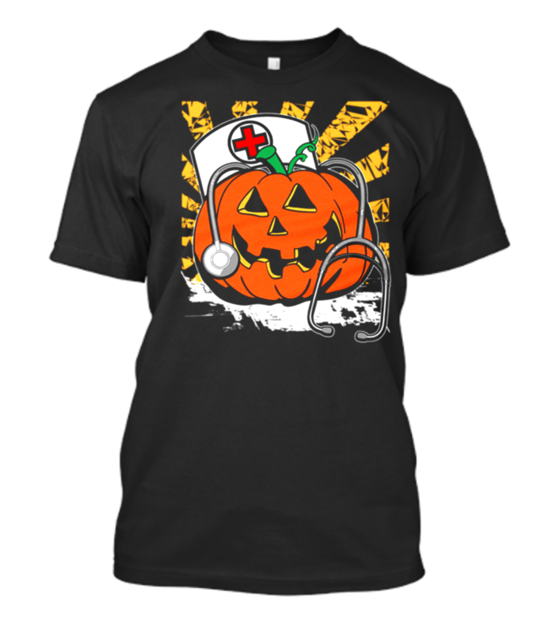 Jack-O'-Lantern Nurse Stethoscope Halloween Pumpkin T-Shirt